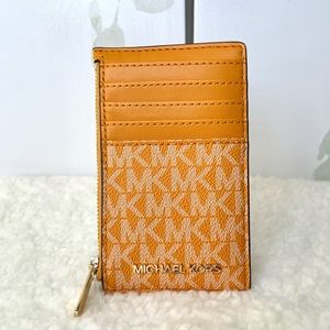 Michael Kors Jet Set Travel Medium Card Case Wallet Coin Po…